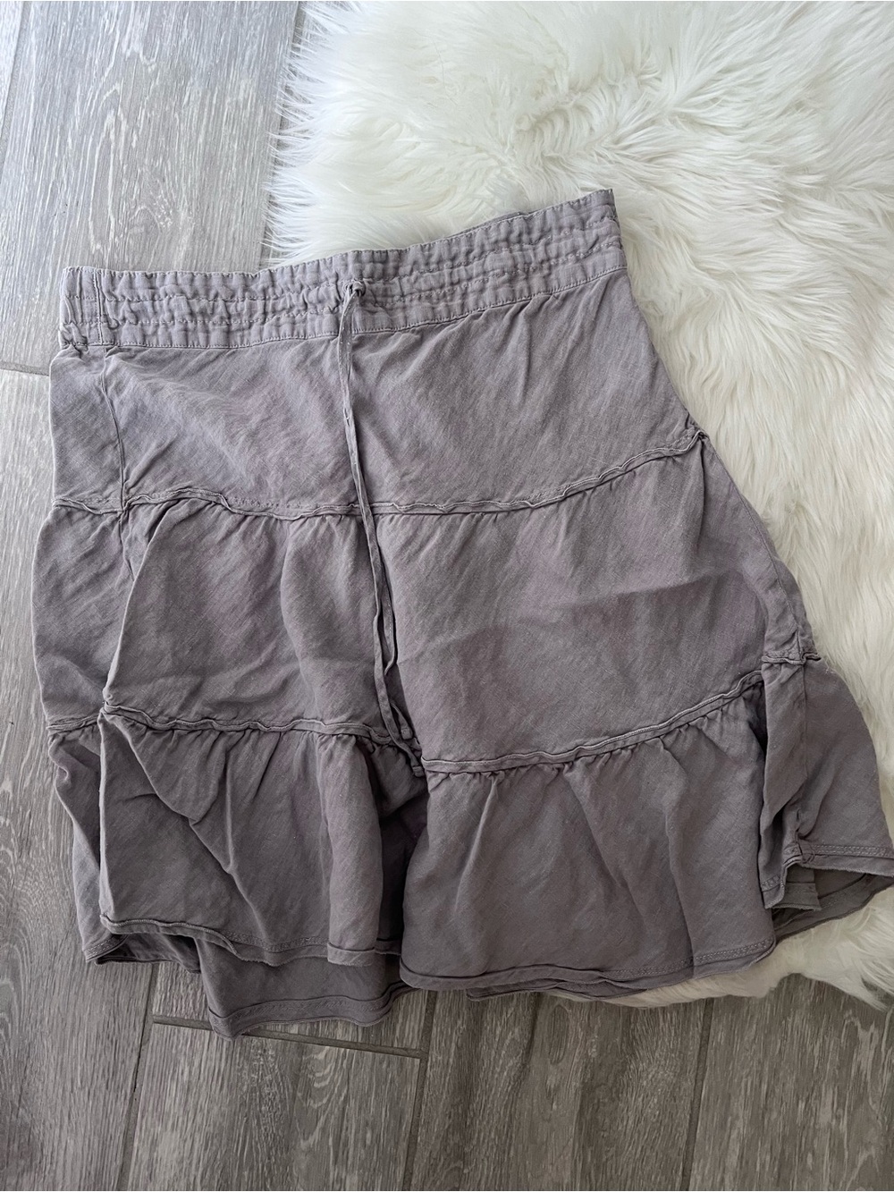 Caslon Tiered Ruffle Skirt - Gray